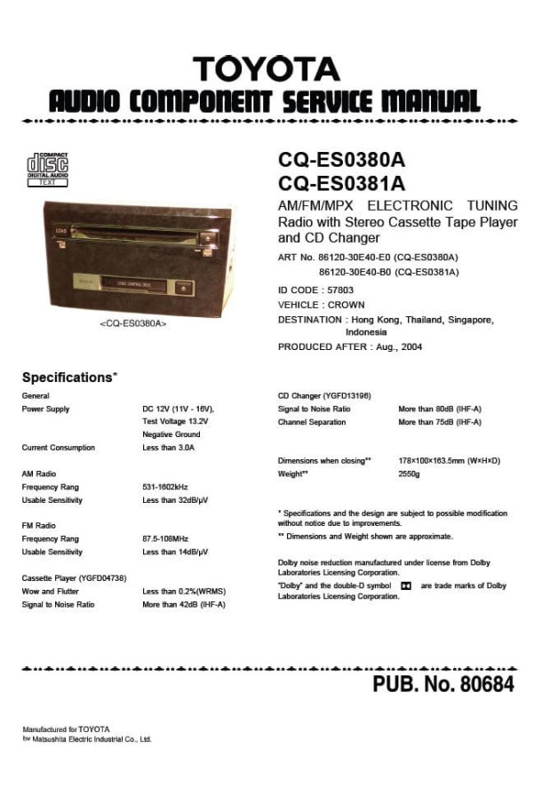 CQ-ES0380A, CQ-ES0381A_Toyota